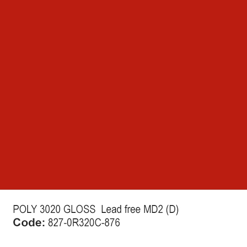 POLYESTER RAL 3020 GLOSS  Lead free MD2 (D)